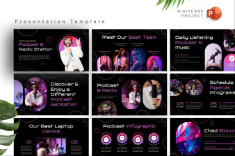 Podcast and Radio Station PowerPoint Template